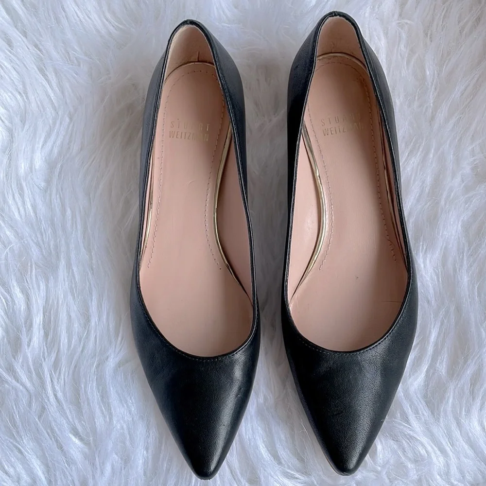 Stuart Weitzman patent leather pointed toe wedge shoes - Picture 3 of 16